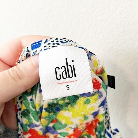 CAbi #5261 Devon Floral Fiesta Romper Size Small Colorful Summer Adjustable EUC - Picture 10 of 12